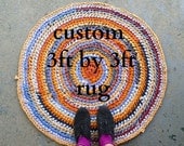 Custom 3 ft by 3 ft Round Rug