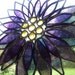 Stained Glass Purple & Amber Flower Suncatcher