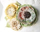 Flower Sash, Bride Sash, Colorful Fabric Floral Sash, Vintage Wedding, Garden Wedding, Country Wedding