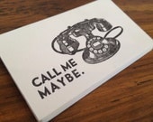 Call Me Maybe letterpress calling cards