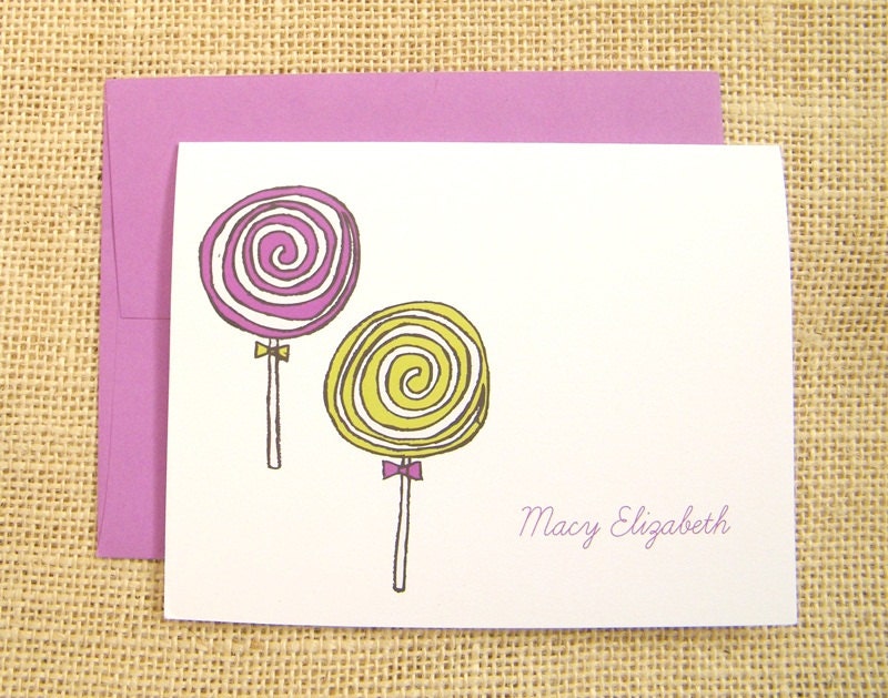Baby Lollipop Personalized Stationery