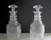 Pair Cut Glass Decanter