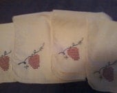 cross stitch napkins set of 4