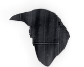 Raven Silhouette - upcycled inner tube papercut bird crow / raven art - Gloomstopper