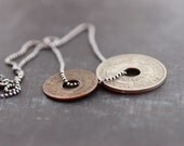 Old Vintage Coins on Sterling Silver Ball Chain