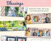 SALE INSTANT DOWNLOAD Easter Blessings Timeline Cover Collection - 5 Custom templates for Fb Timeline Covers