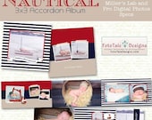 SALE Nautical 3x3 Mini-Accordion Album- custom photo templates for photographers on WHCC, Miller's Lab and ProDigital Photos Specs