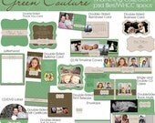SALE Green Couture Marketing Template COLLECTION- custom branding templates for photographers- 14 must-have marketing products