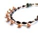 pearl wrapped necklace / peach pearls / mother's day gift / creek jasper / feldspar / wood / earthy bohemian necklace /