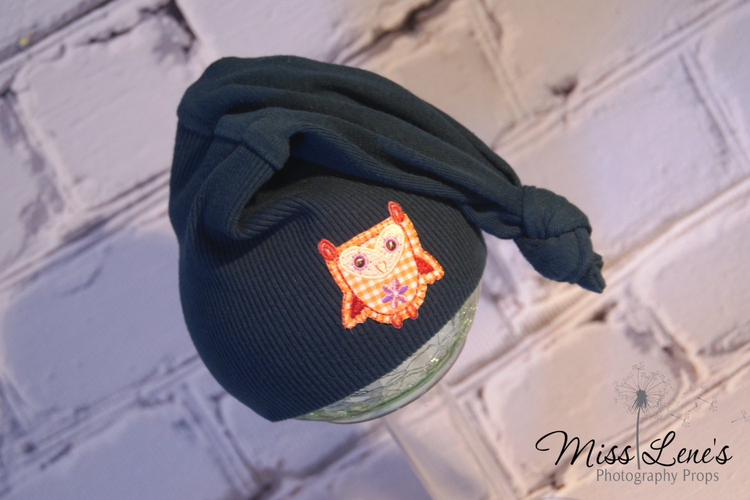 OOAK Newborn Baby Knot Hat, Upcycled Baby Hat,  Baby Upcycled Photo Prop, Cotton Jersey Stocking Hat,