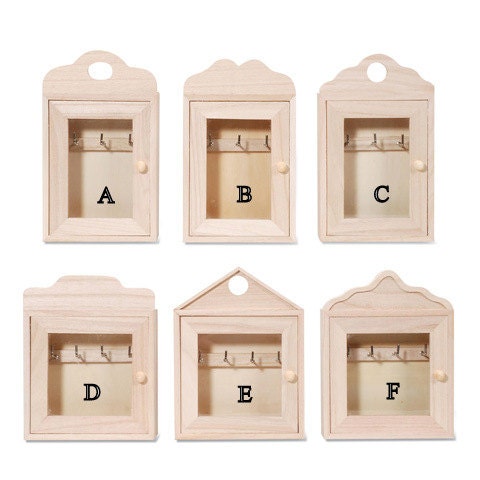 Unfinished Wood Key Boxes - Home Decor - Craft Supply