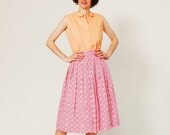 30% OFF - 1960s Full Skirt - 60s Skirt - Primrose Garden