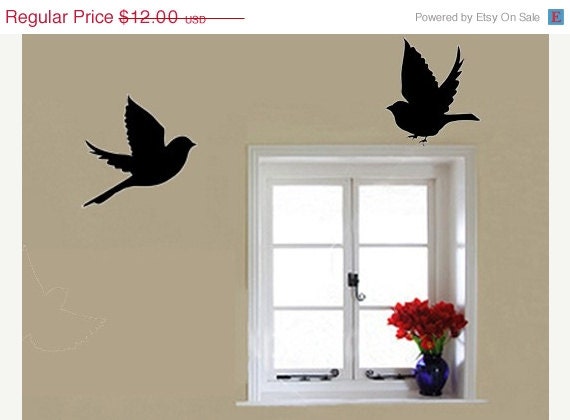 SALE 10% OFF SET Of Birds Vinyl Wall Decal