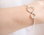 on Vacation / Infinity Bracelet, Sterling Silver Double Strand Chain Bracelet, Trendy Jewelry, Simple Dainty Jewelry, Handmade in Canada