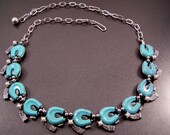 Beautiful Thermoset  and Pearl Necklace