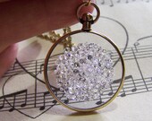 Antique Victorian Gold Glass Locket Necklace
