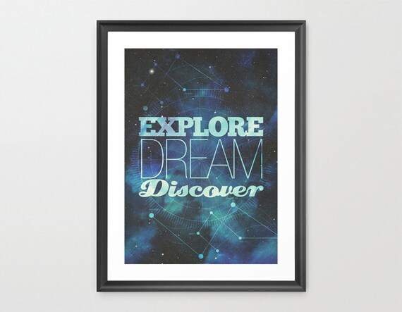 Explore - Limited Edition Quote Art Print (LARGE - A2)