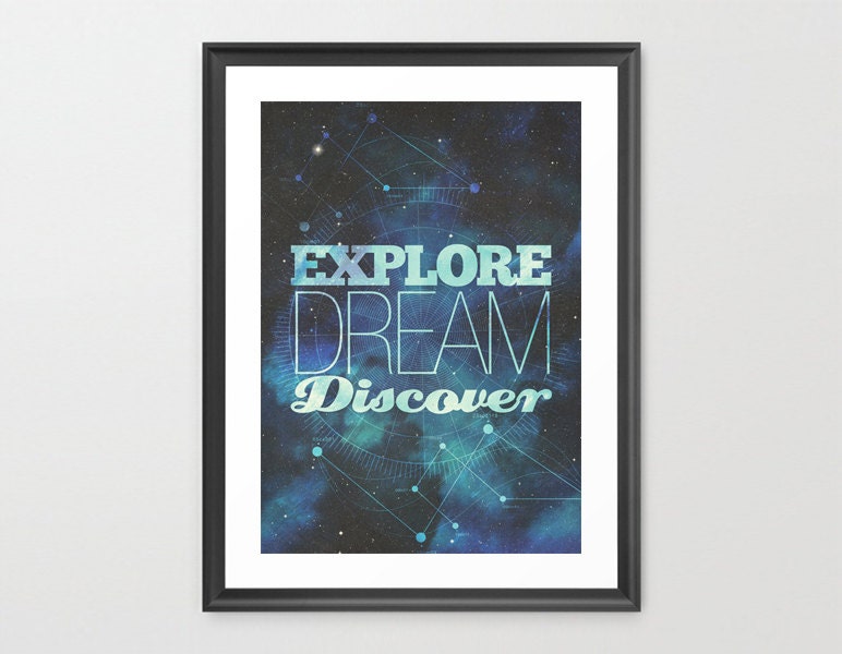 Explore - Limited Edition Quote Art Print (LARGE - A2)
