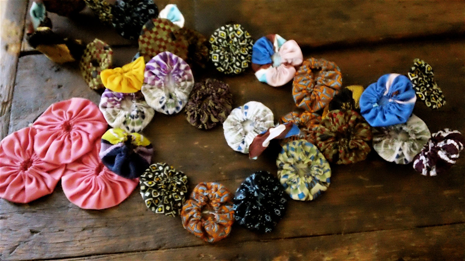 vintage silk yo yo garland