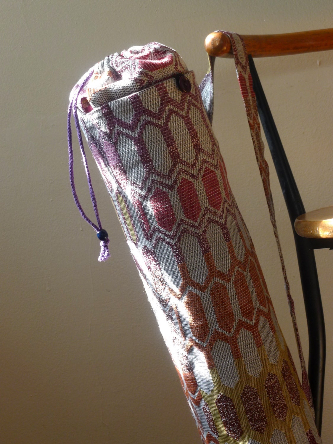 Berry Purple Honeycomb Yoga Mat Bag