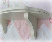 Cream Wall Shelf Shabby Chic Wood Girl's Room Nursery Shelf