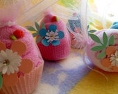 Mini Washcloth Cupcake and Washcloth Candy Bundle of 10... Baby Shower Favors, Little Princess, Toddler Birthday with...Flowers...One Free