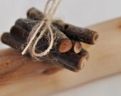 wood buttons . . .set of 6 BIRCH wooden buttons handmade from a tree branch wood