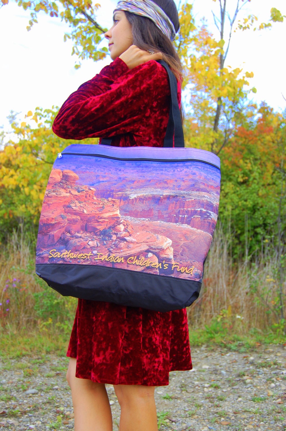 Vintage Southwest Indian Children's Fund Grand Canyon Tote Bag Purse