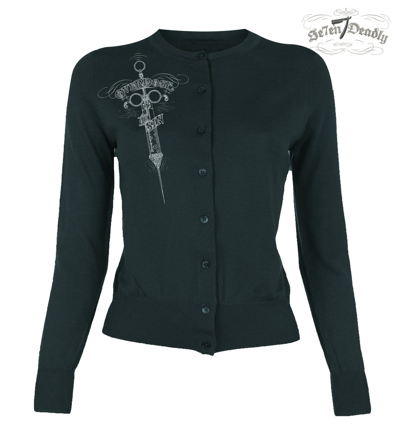 Embroidered Antique Overdose of sin- Black