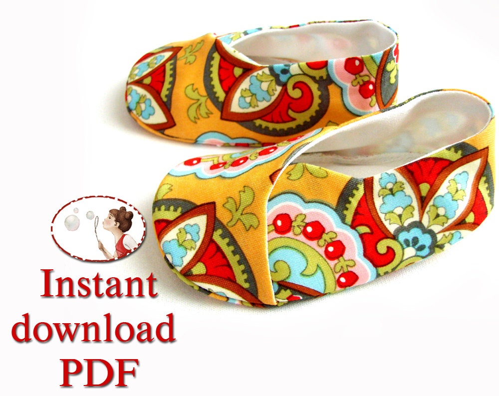 Children's Kimono Shoes Easy Sewing Pattern