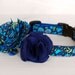 Blue Flowers Dog Collar