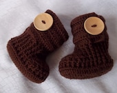 baby booties crochet knitted baby boots knit shoes handmade for newborn, 0 to 3 month or  3 to 6 months- CHOOSE your SIZE and COLOUR