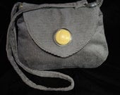 Grey corduroy shoulder bag