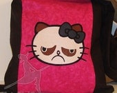Hello Grumpy Cat  Magical Monk Bag  Fuchsia Pink
