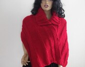 Red Shrug/Shawl/Cape with Collar