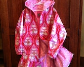 Pretty in Alaskan Pink, Amy Butler Fabric, raincoat kuspuk for girls