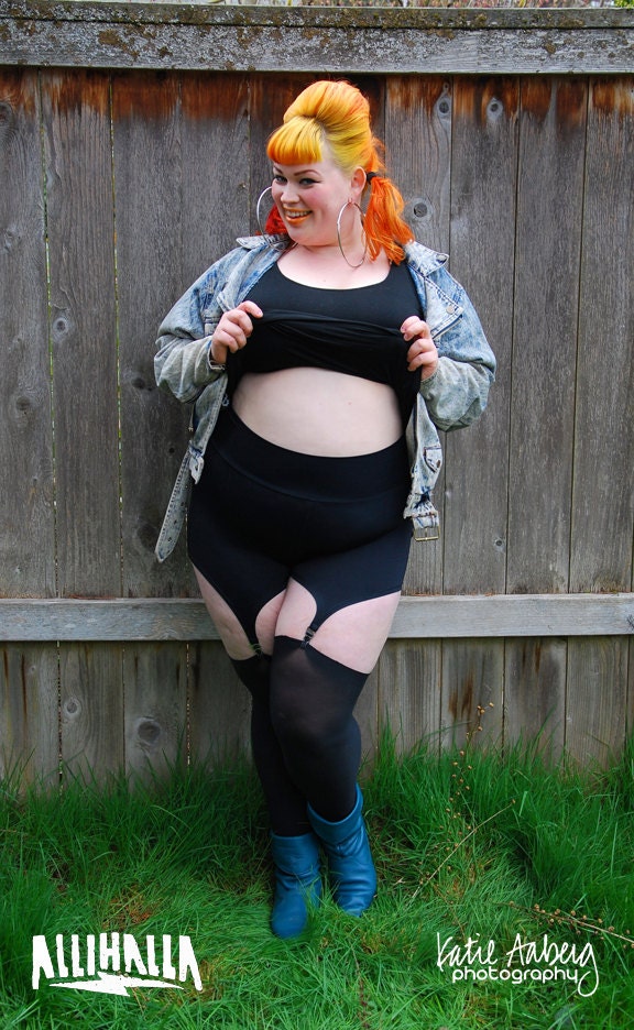 Black Garter Shorts