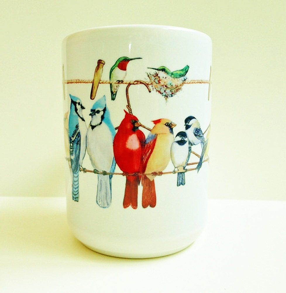 Birds Original Design USA Made Ceramic Mug