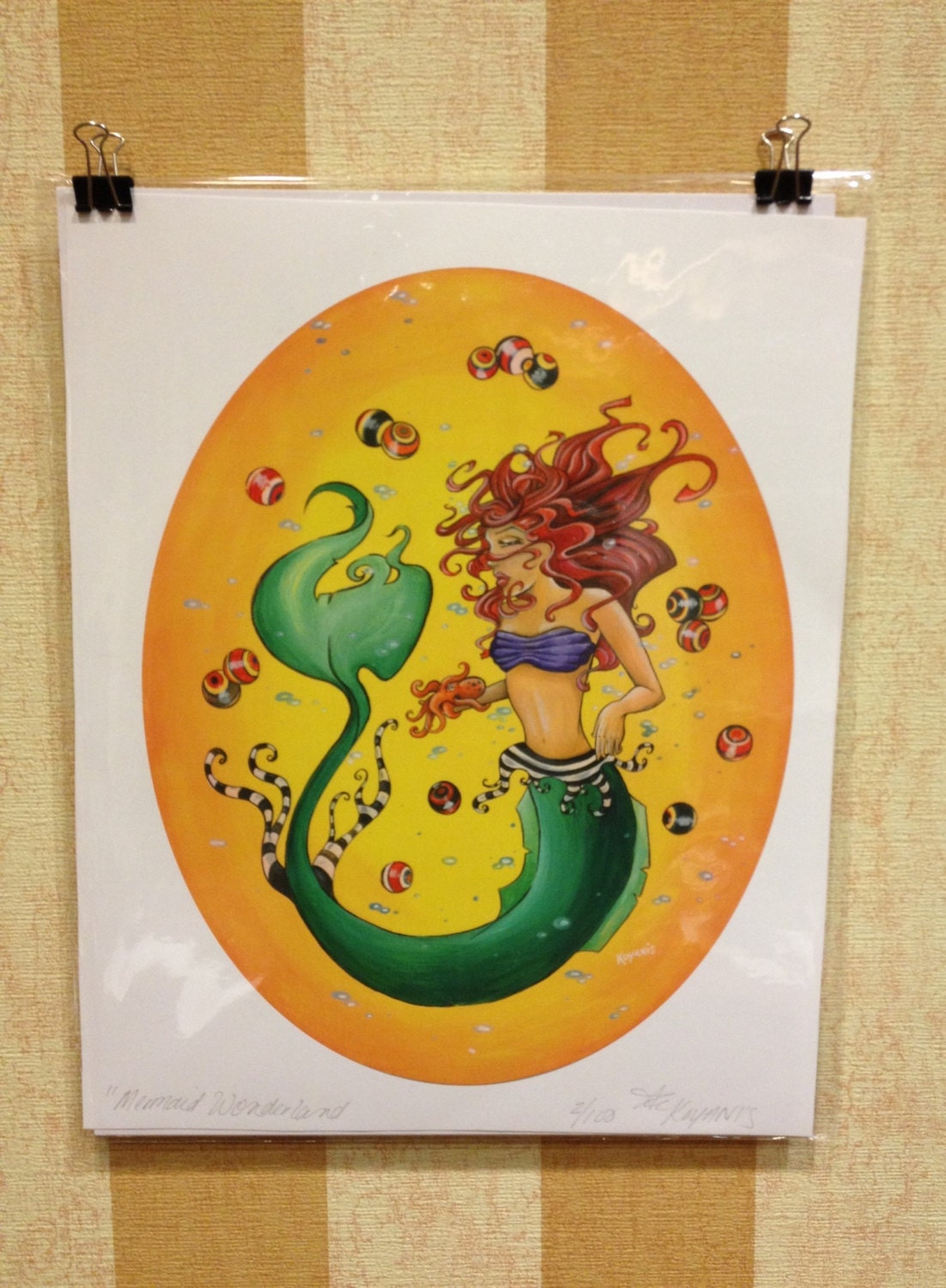 Mermaid Wonderland limited edition print 11x13" print
