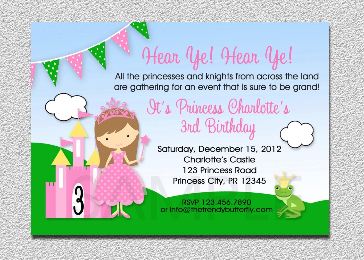 Princess Birthday Invitation Princess Birthday Party Invitation Printable Il_570xn