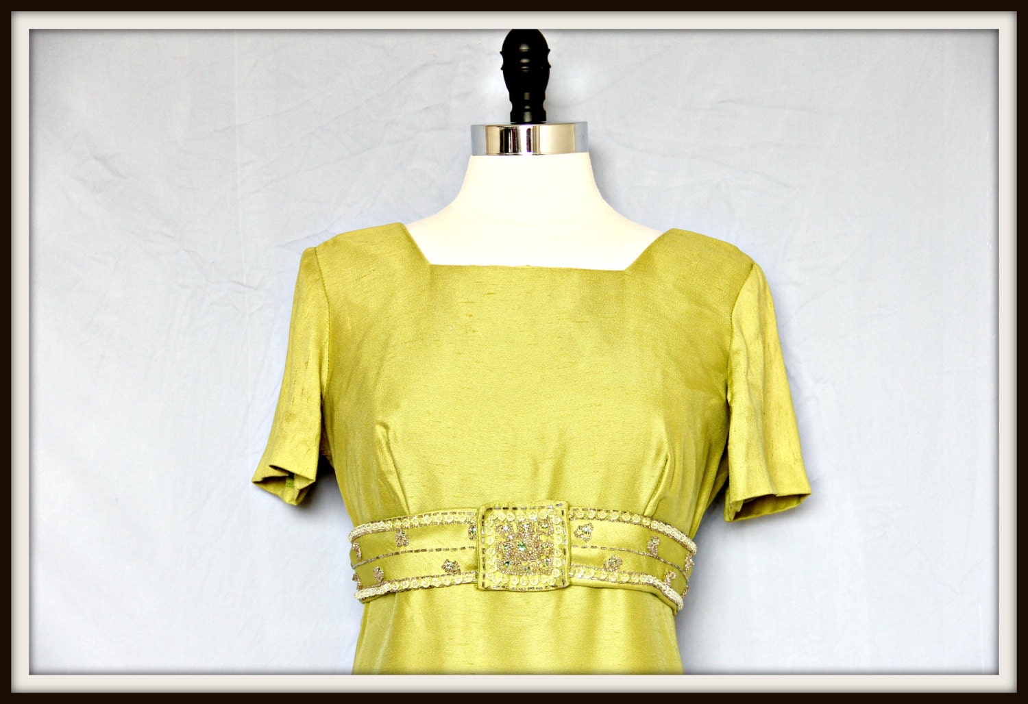 60s Green Cocktail Dress- Large, Mad Men, Pinup, Retro, 50s, 10, 12, Hairspray, Prom, Vintage, Bridesmaid