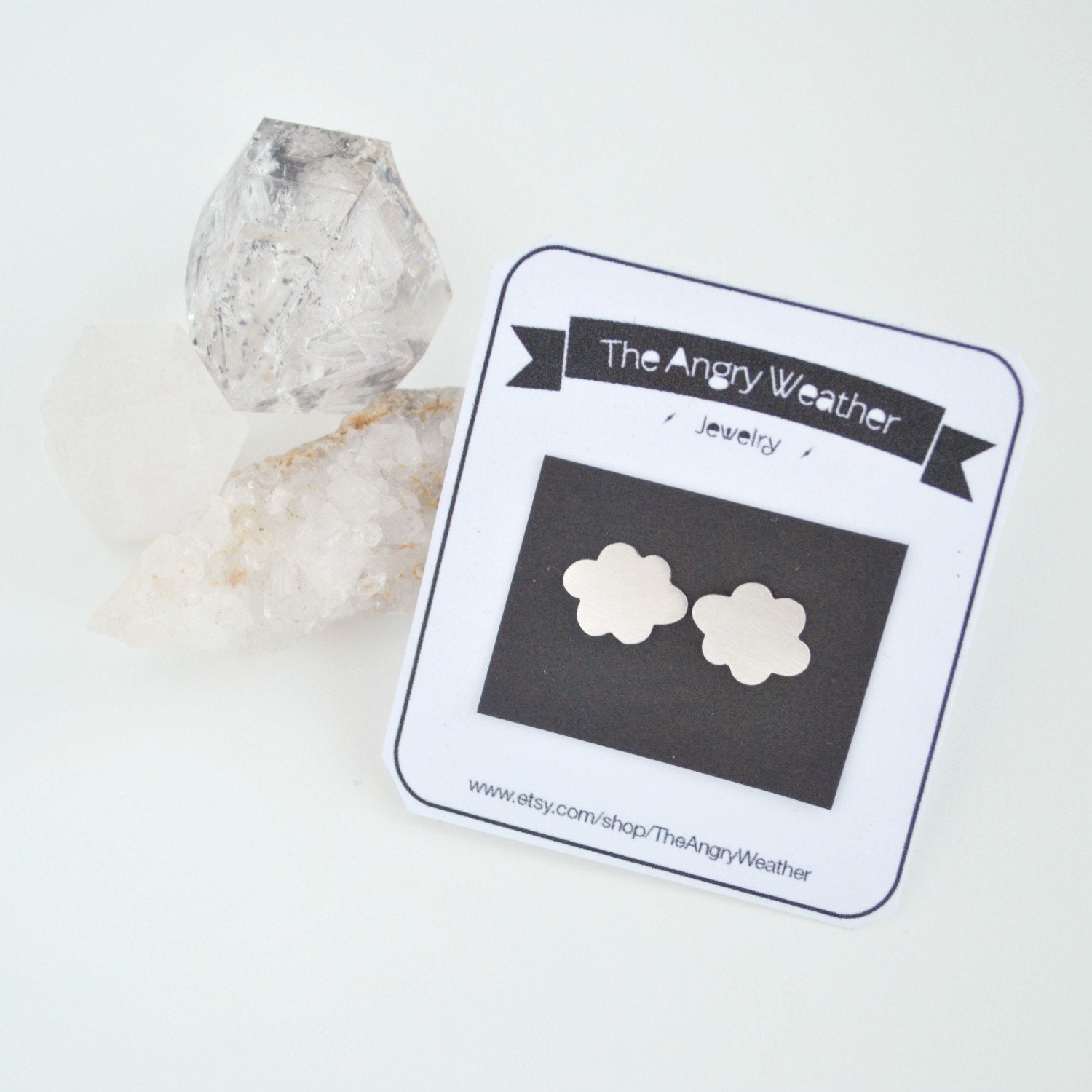Happy Cloud Stud Earrings made of Sterling Silver