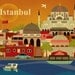 Istanbul, Turkey Skyline - European Destination Travel Wall Art Poster Print for Home, Office, and Nursery - style E8-O-IST
