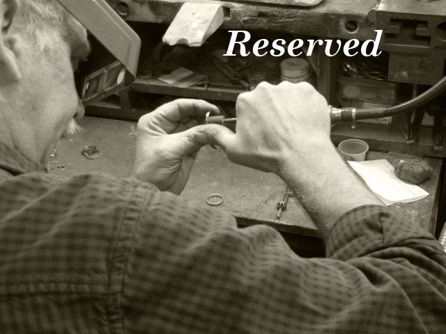 custom wedding band set -- final listing -- reserved for Isjah