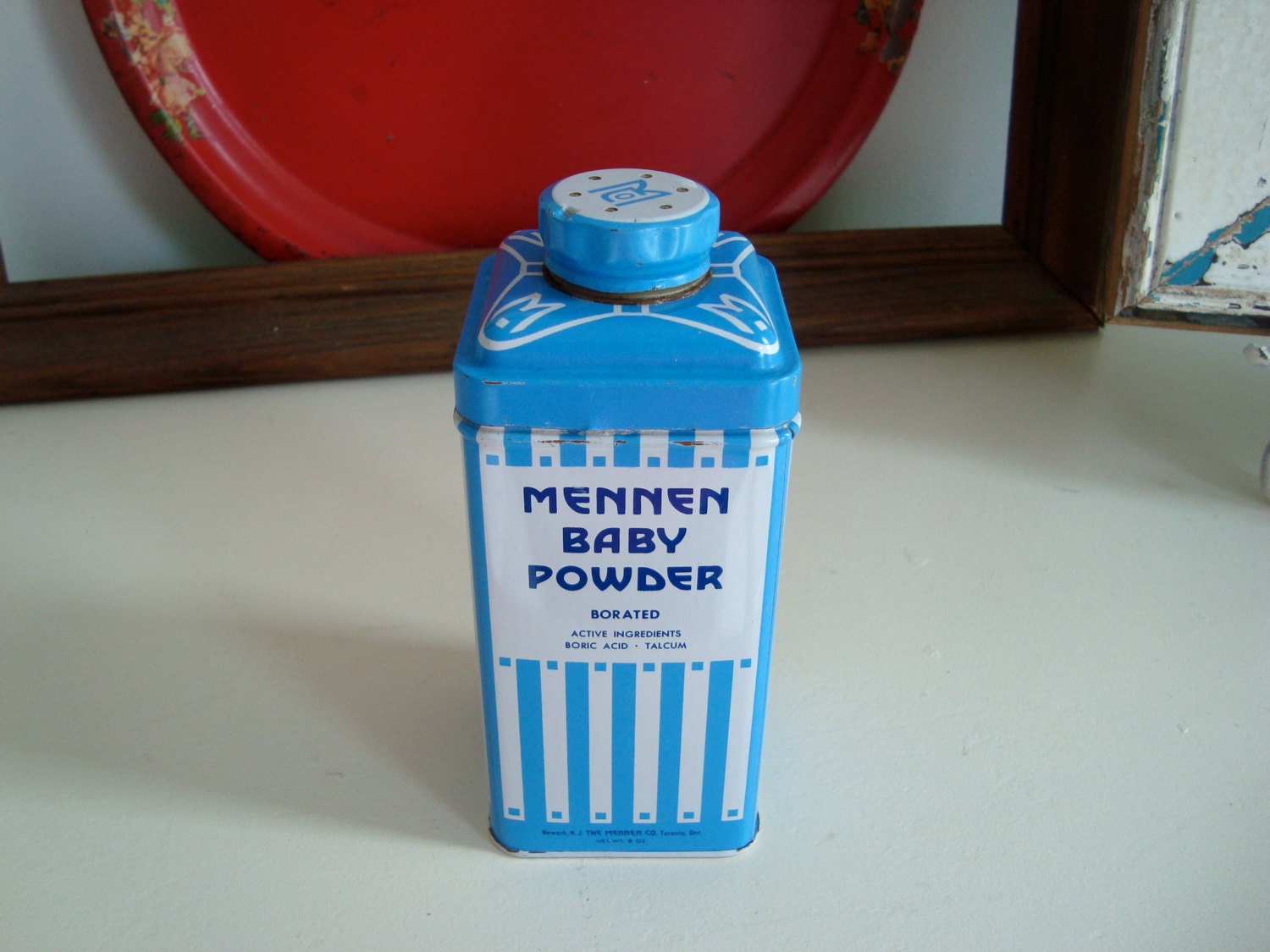 Vintage Mennen BABY POWDER Borated Talcum 9 oz. Tin