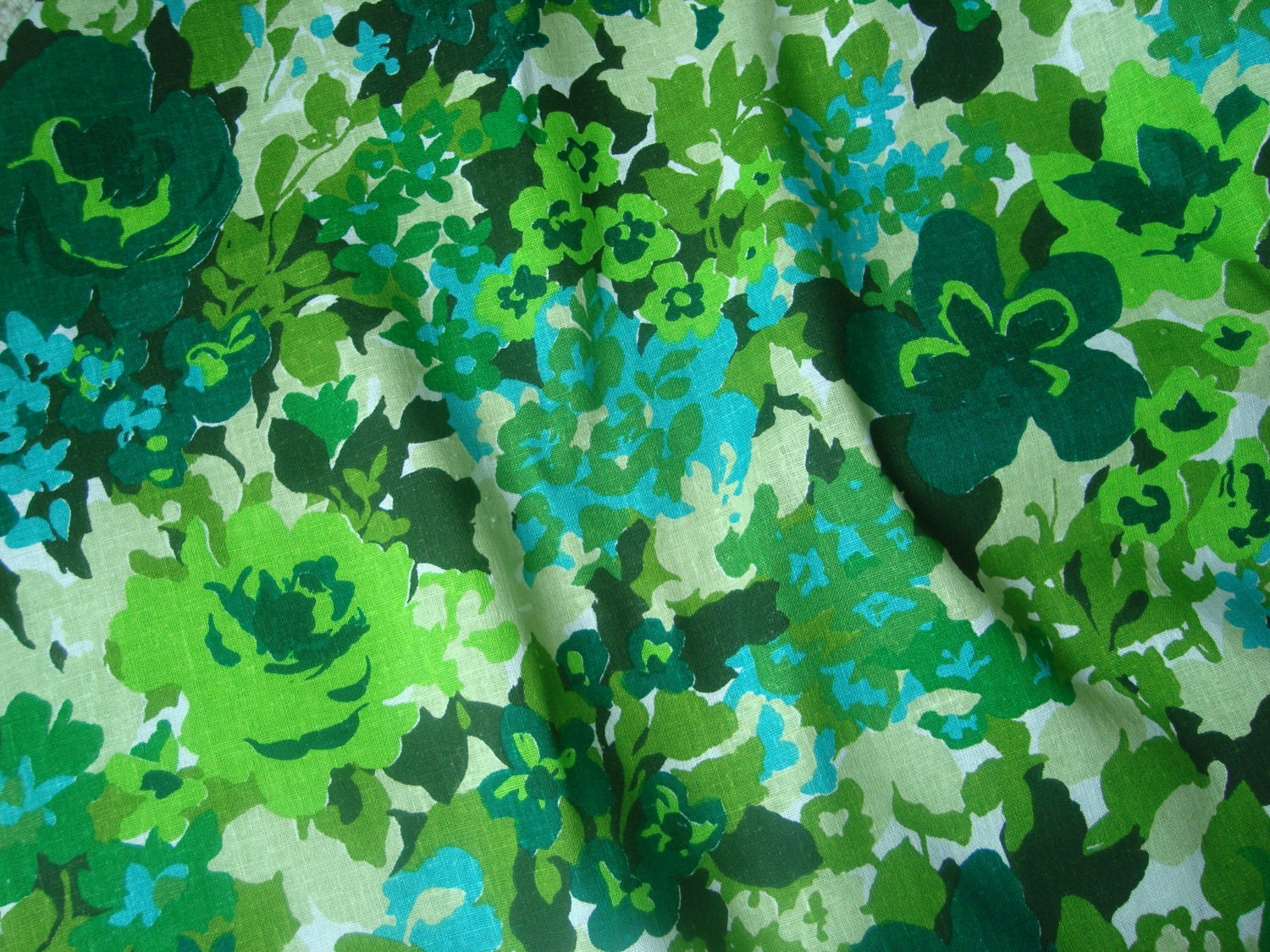 Gorgeous Vintage Fabric 5 Yards x 44 Inches Wide Upholstery Weight Possibly Barkcloth
