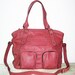 Magui L. Pink Leather Tote - Handbag - Shoulder - Crossbody Bag - fits a 15" and 13" laptop