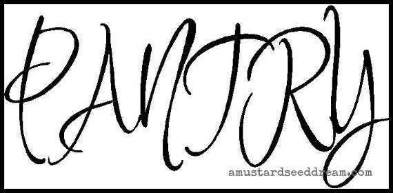Pantry Sticker - Vinyl Wall Art, Graphics, Lettering, Decals, Stickers, Cling