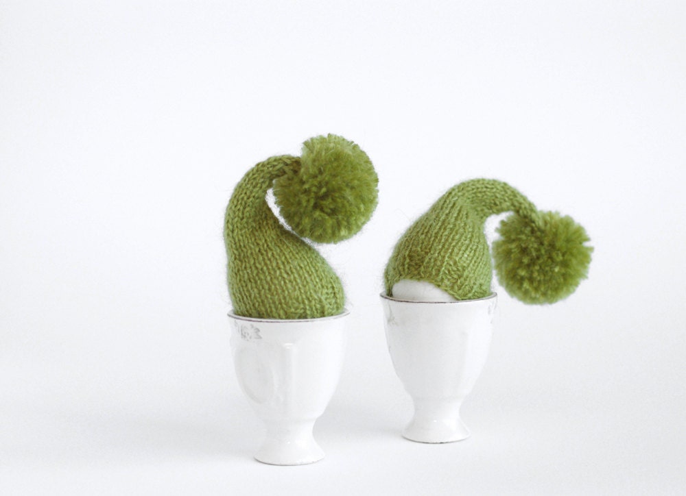 Set of 2 knitted egg warmers