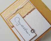 Graduation/Congratulations Greeting Card:  Handmade Blank Note Card - Spice
